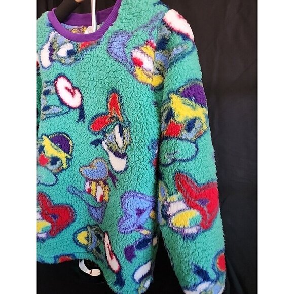 Disney Parks Donald Duck Sherpa Fleece Pullover Sweater, Long‎ Sleeve, Size Xl - Picture 5 of 7
